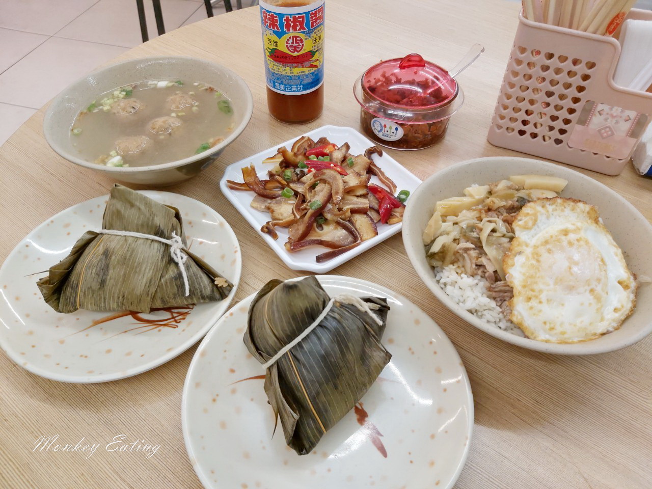 台中肉粽,豐原美食,肉粽達人,平價熱炒,干貝肉粽,肉粽 @Nini and Blue  玩樂食記