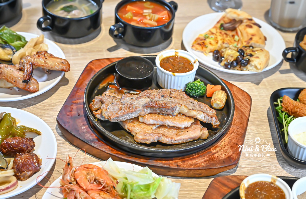 牛室炙燒牛排台中崇德 洲際棒球場美食 牛豬雙拼