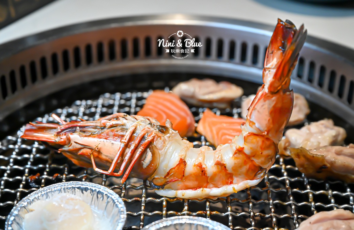 燒肉MEN 台中燒肉自助吧吃到飽 烤蝦