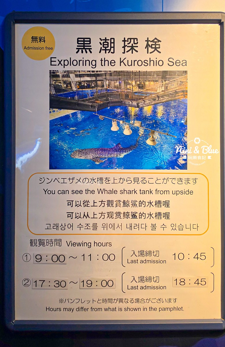 美麗海水族館餵食秀攻略 黑潮探險時間表