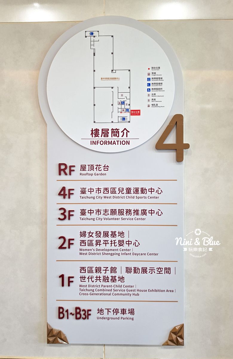 台中西區兒童運動中心 樓層簡介