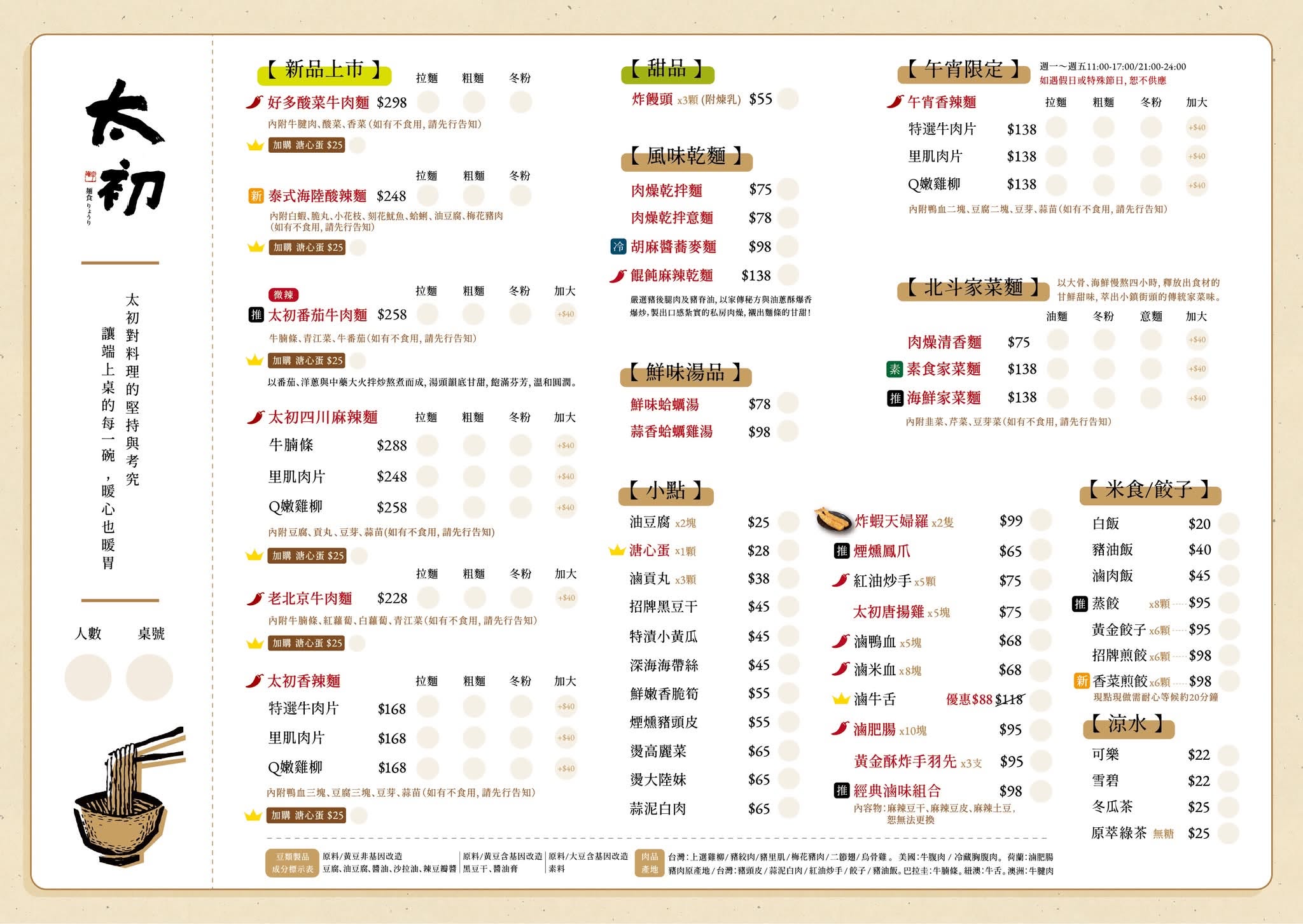 太初麵食2026
