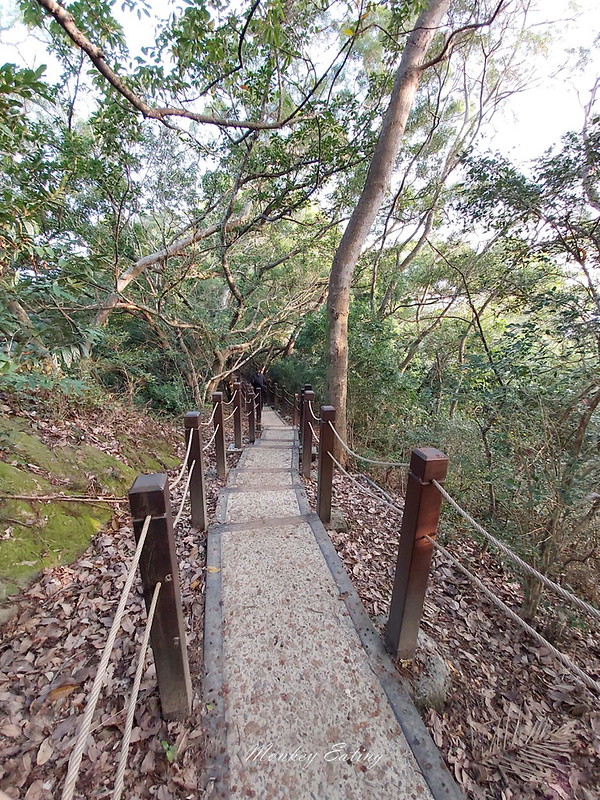 台中景點│大坑6號登山步道。峭壁繩索吊橋好刺激,沿途經觀音亭到風動石公園 @Nini and Blue 玩樂食記 20200105_081030_9