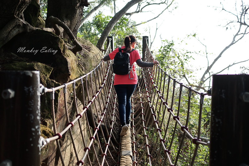 台中景點│大坑6號登山步道。峭壁繩索吊橋好刺激,沿途經觀音亭到風動石公園 @Nini and Blue 玩樂食記 DSC07418