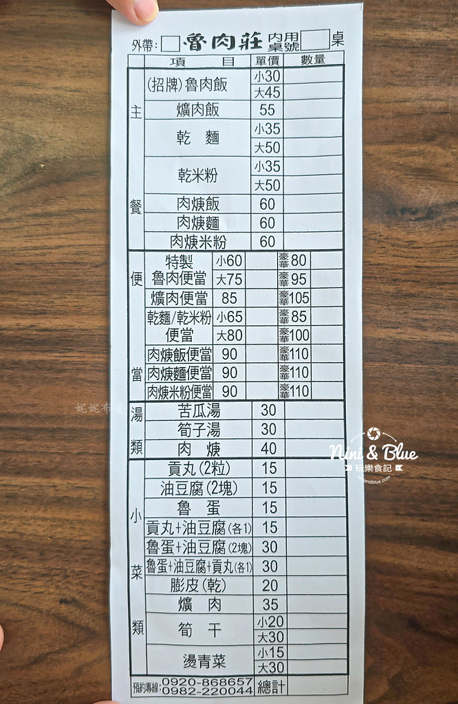 魯肉莊菜單 台中忠孝夜市 中興大學 01